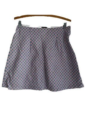 VTG 90s Enchante Collection Juniors Mini Skirt Sz 11 Blue Red Plaid Geek Preppy